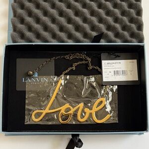 Lanvin Gold-Tone “Love” Necklace